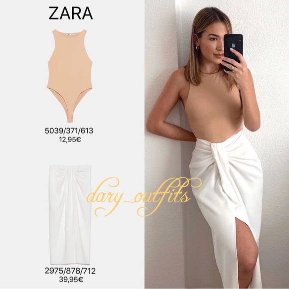 nwt // Zara Knotted Wrap Skirt - Picture 9 of 10